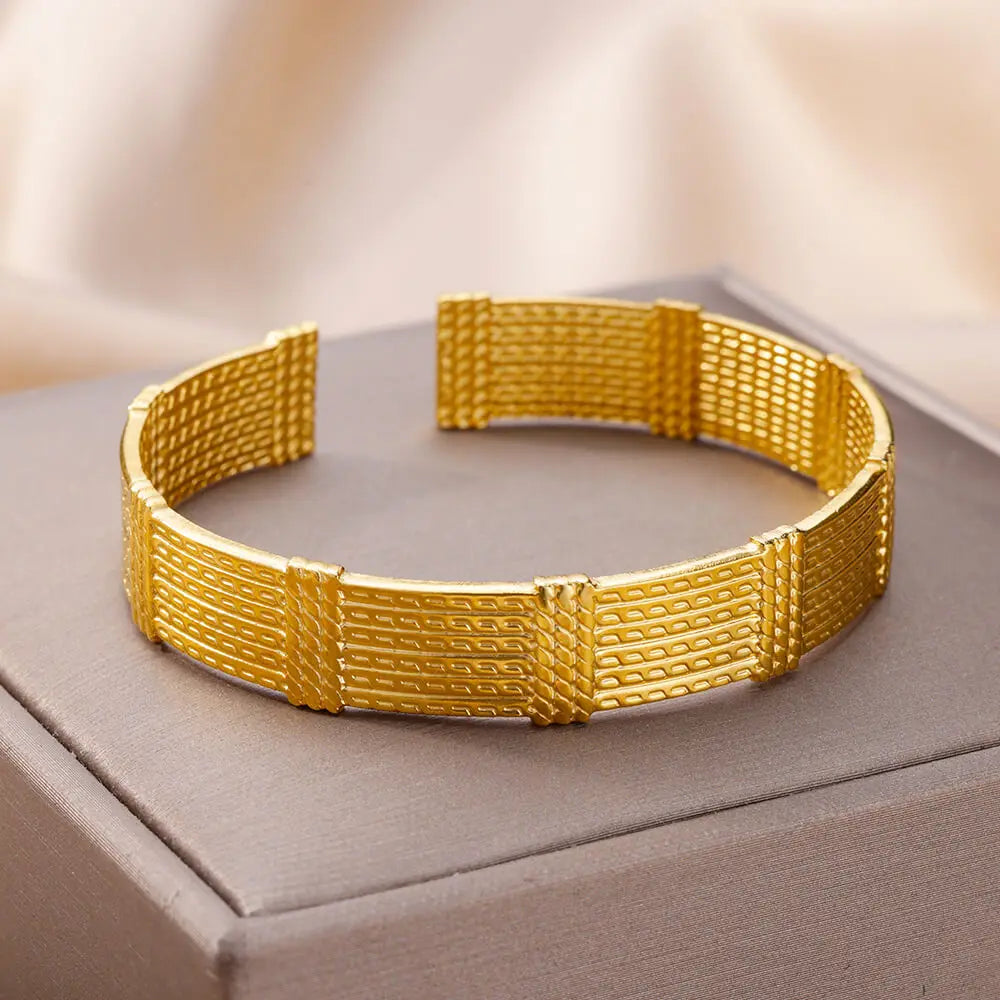 Snake Bangle Bracelet For Women Stainless Steel Opening Gold Plated Opening Bangle Animal Aesthetic Jewelry pulseras mujer