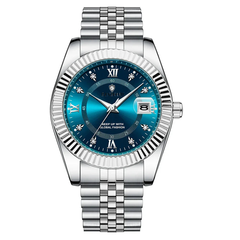 Fashion Quartz Wristwatches Luxury Brand High Quality Diamond Watch For Man Gifts Digital Mens Automatic Watches Men Gold Clock