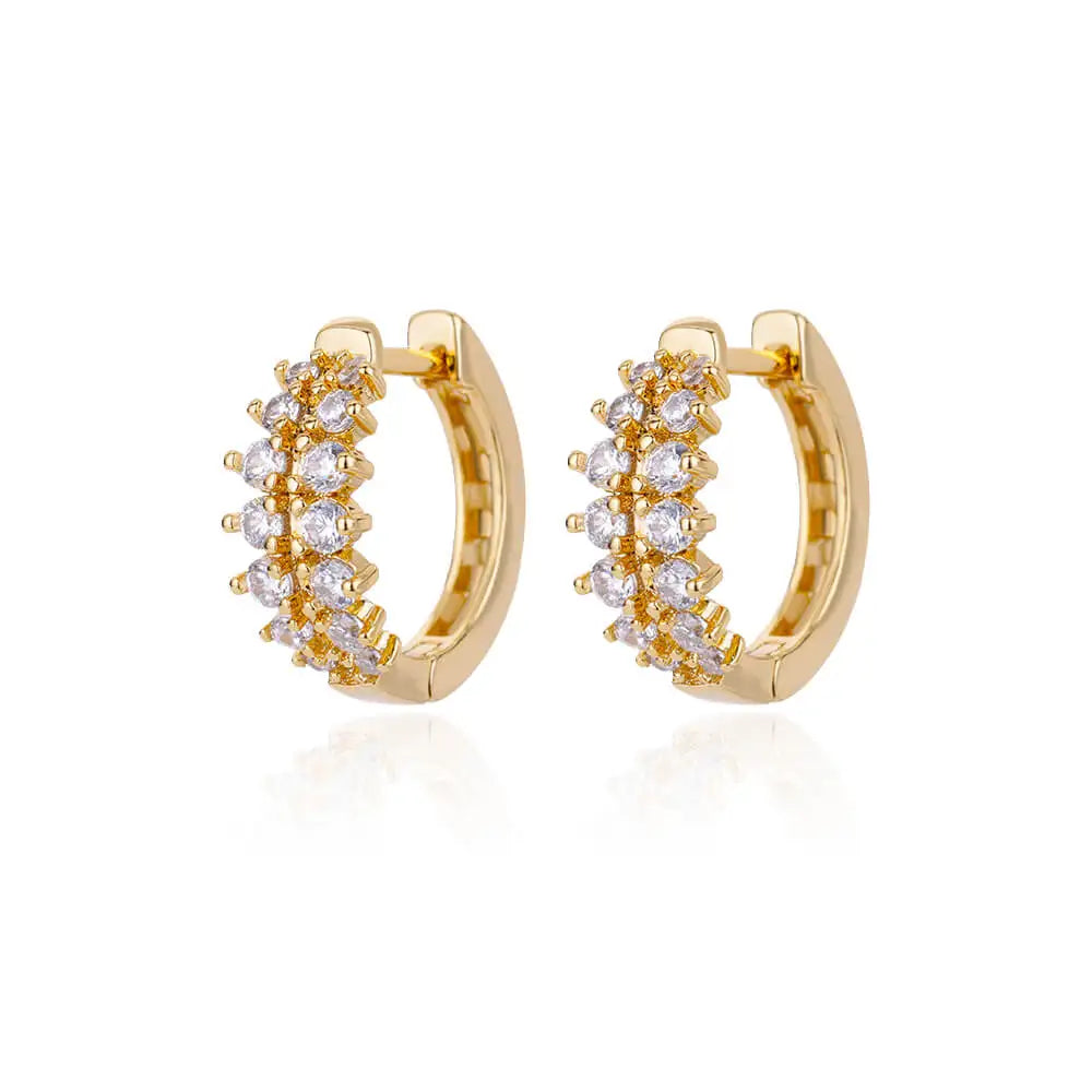 Zircon Star Pendientes Earrings for Women Girl Stainless Steel Gold Color Earring Y2k Wedding Aesthetic Jewelry aretes mujer