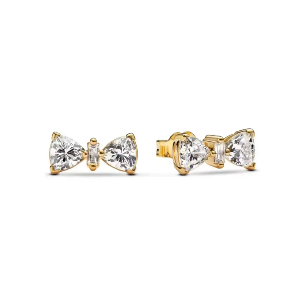 New S925 Silver Heart Stone Stud Earrings Suitable for Valentine's Day, Mother's Day, Anniversary Gift DIY Charm Jewelry