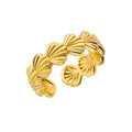 Shell Rings for Women Gold Plated Stainless Steel Rings Finger Chunky Wedding Statement Jewelry Shell Ring Trend Gift anillos