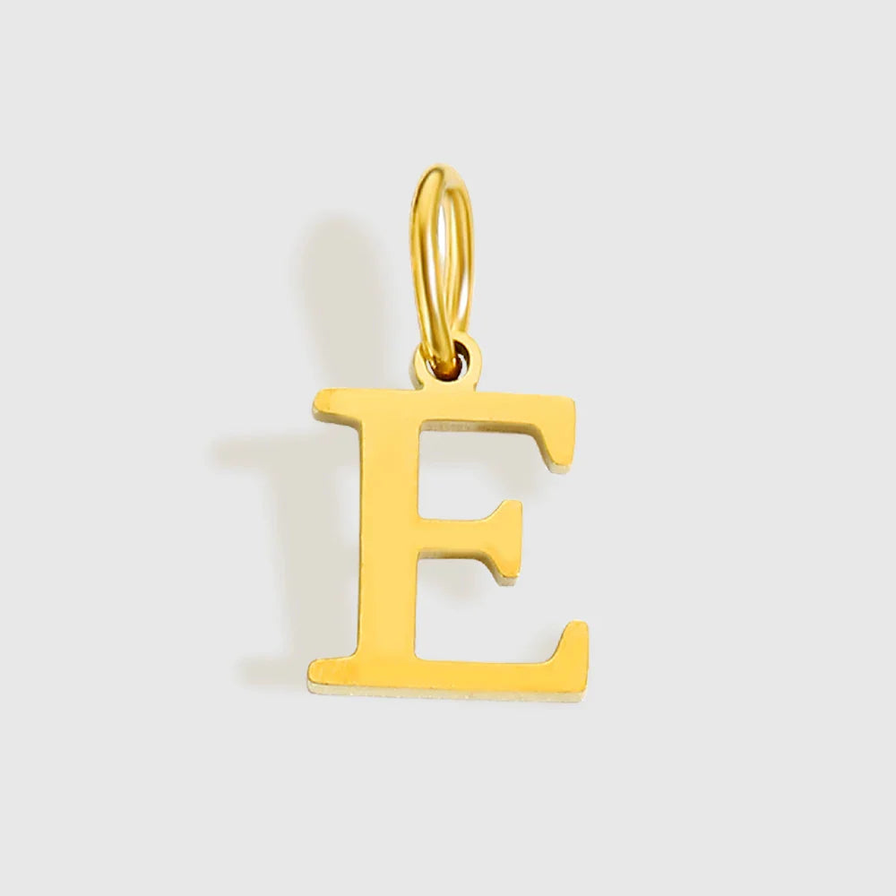 Initial Alphabet Pendant Stainless Steel Charms for Making Necklace Minimalism DIY Accessories Gift Women's Jewelry Wholesale