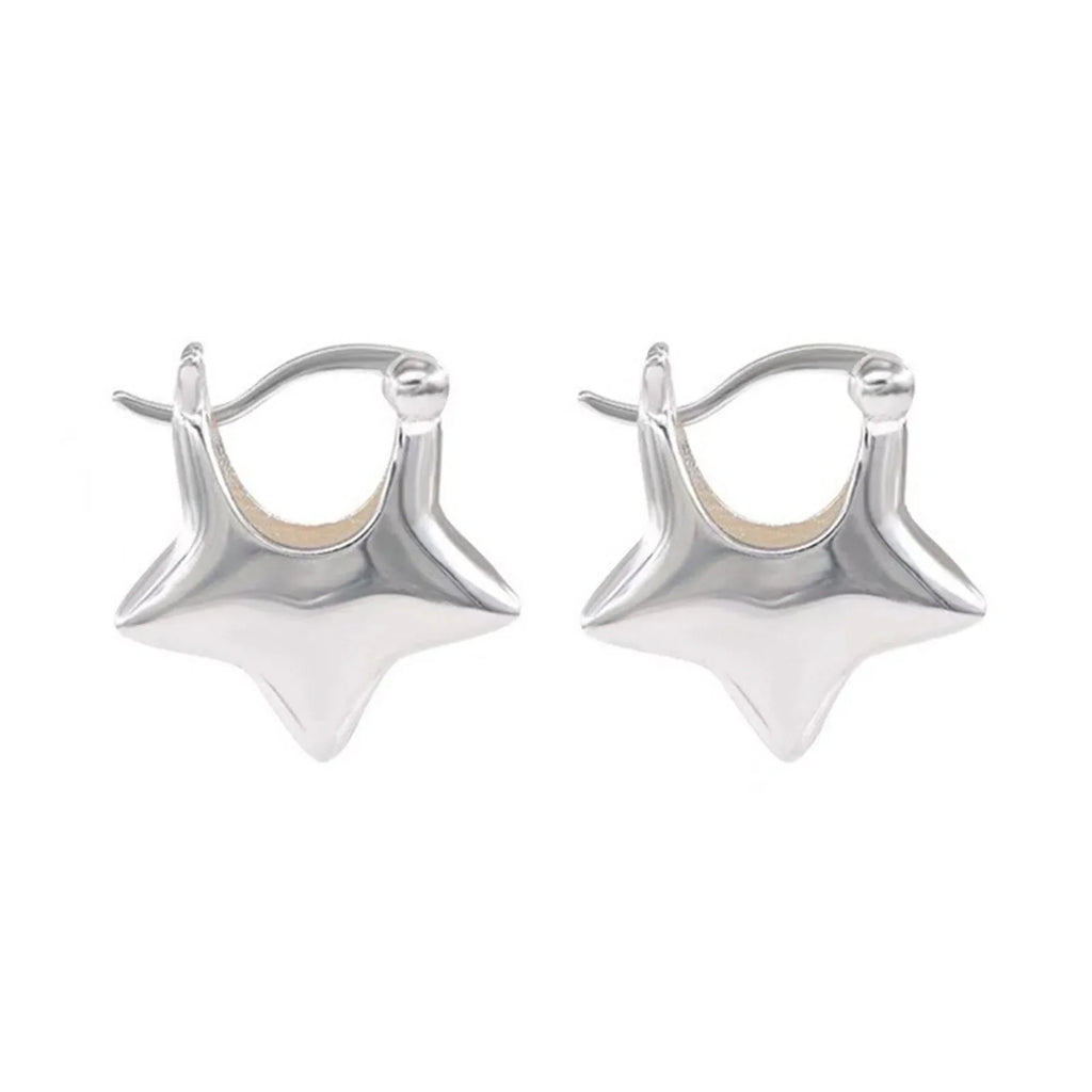 925 Sterling Silver Vintage Simple Star Earrings For Women Trendy Earring Jewelry Prevent Allergy Party Accessories Gift