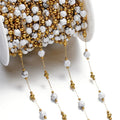 1Meter/Lot Mixed Stainless Steel Irregular Stone Beads Chains for Handmade DIY Necklace Bracelets Jewelry Making Accessories