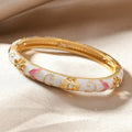 1pcs Chinese Retro Style Bracelet Enamel Blue And White Porcelain Element Women's Bracelet Exquisite Elegant Ladies' jewelry