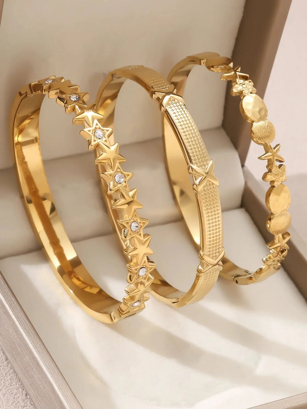 1pieces/set women's wedding jewelry party holiday Valentine's Day gift stainless steel bracelet plated with 18K gold bracelet