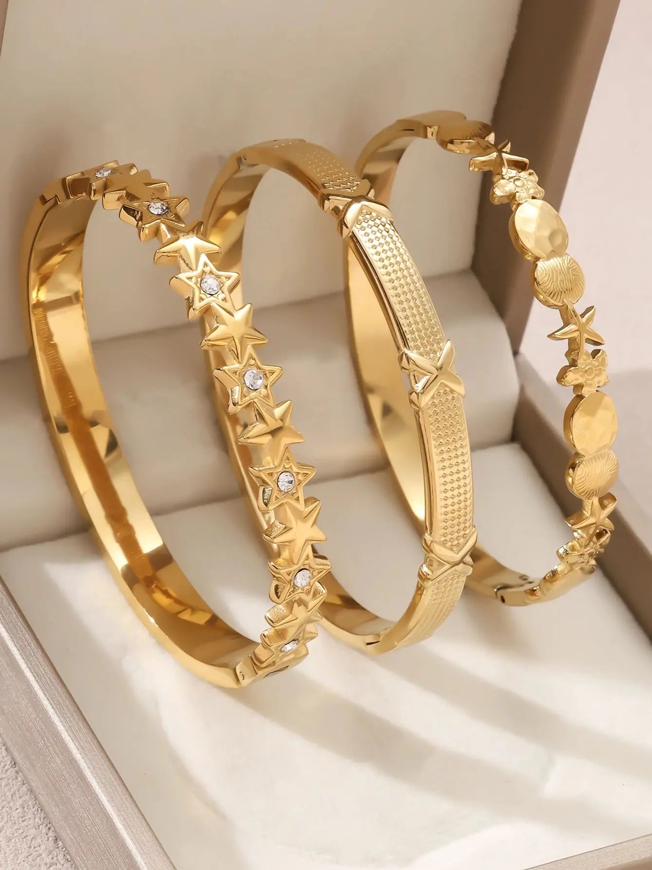 1pieces/set women's wedding jewelry party holiday Valentine's Day gift stainless steel bracelet plated with 18K gold bracelet