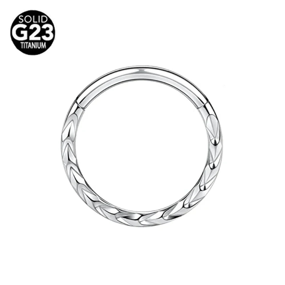 G23 Titanium Bee Septum Nose Ring Piercing Body Jewelry 16G Moon Segment Snake Clicker Helix  Ear Cartilage Heart Daith Hoop