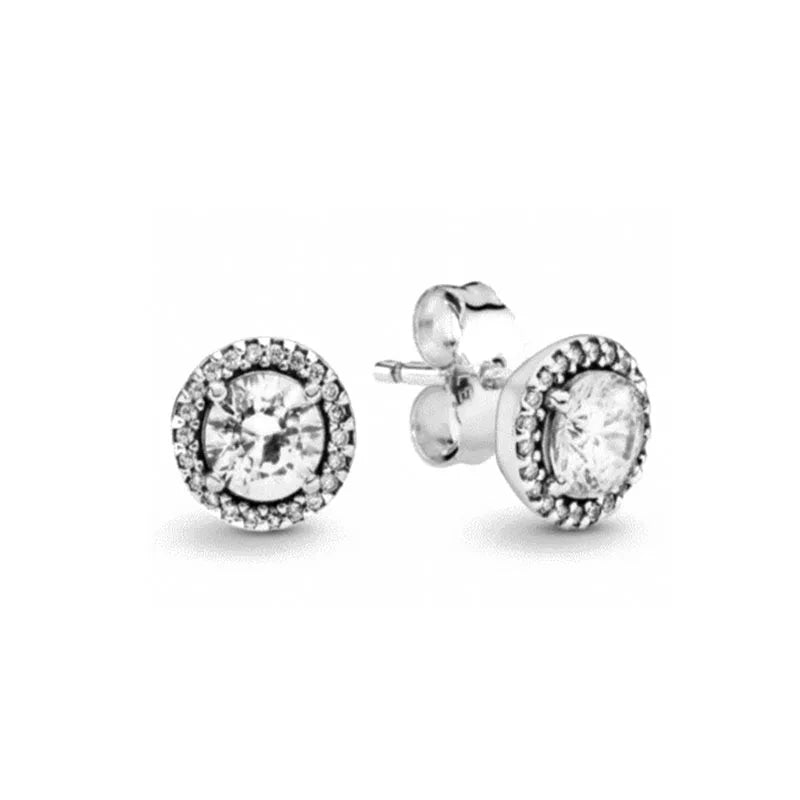 Christmas New 925 Silver Butterfly Blue Heart Red CZ Stud Earrings, Fit Women's Charm Jewelry Gifts Wedding