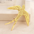 Aomogo Stainless Steel Broochs Fashion Personality Pin Designs Drawing Swallow Brooch For Women Jewelry Banquet Creative Gifts