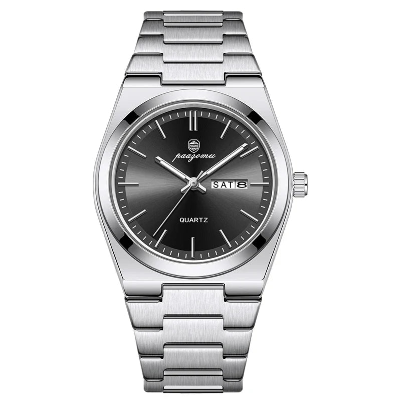 PAAZOMU Ultra Thin Quartz Watch Men Women Minimalist Style Waterproof Luminous Wristwatch Comfortable Strap Daily Office Gift