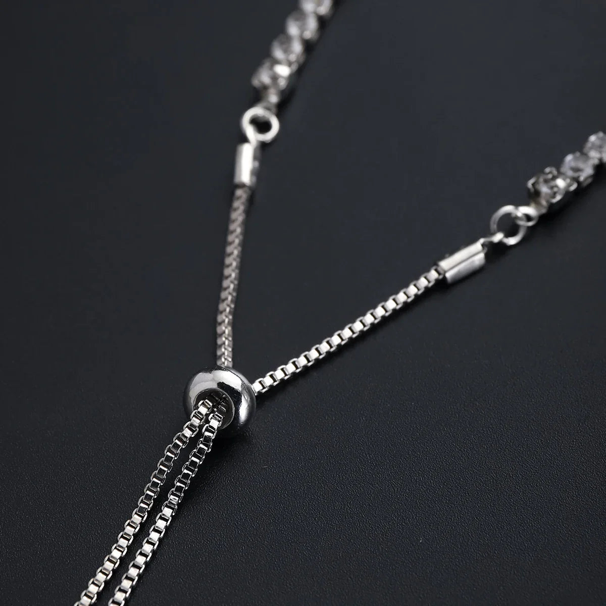 Fine Silver Bracelet Elegant Zircon Tennis Crystal Chain for Women lady Fashion Noble Engagement Wedding Glam