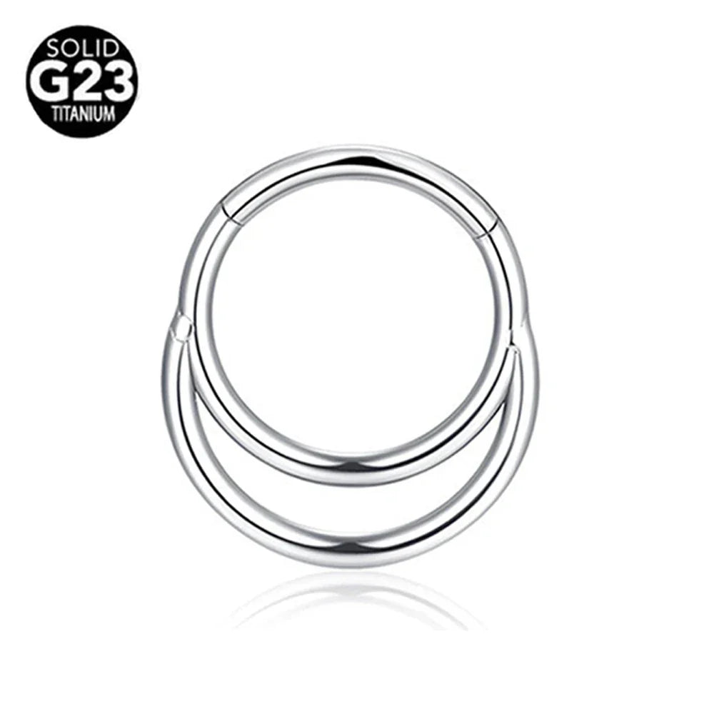 G23 Titanium Bee Septum Nose Ring Piercing Body Jewelry 16G Moon Segment Snake Clicker Helix  Ear Cartilage Heart Daith Hoop