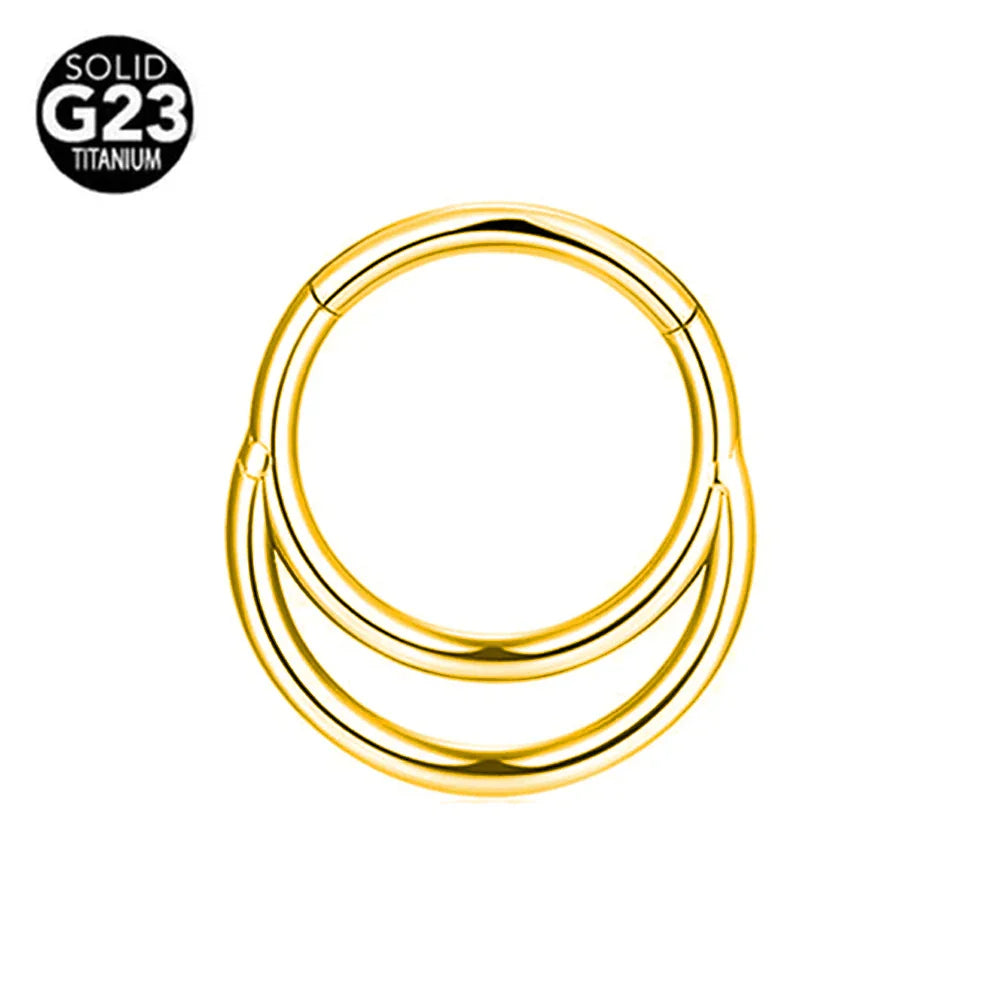 G23 Titanium Bee Septum Nose Ring Piercing Body Jewelry 16G Moon Segment Snake Clicker Helix  Ear Cartilage Heart Daith Hoop