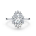 MINTYBOX Pear Shape S925 Silver D VVS1 Moissanite Diamond Rings For Women 18K GOLD Plated Engagement Fine Jewelry Certificated