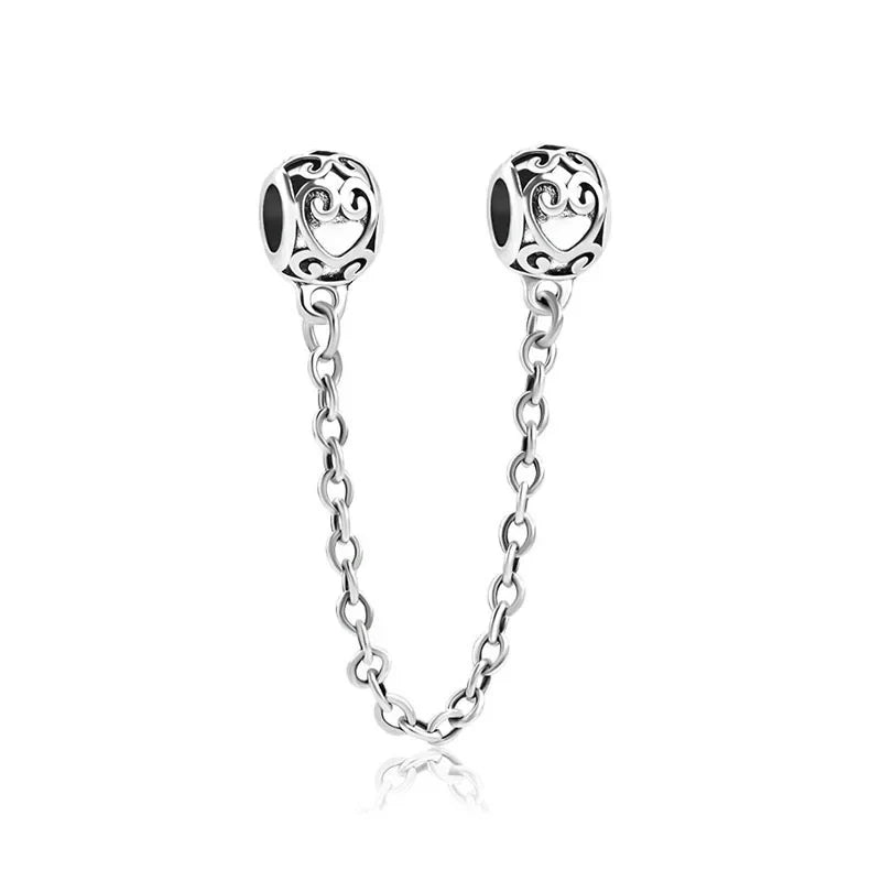 European New 925 Sterling Silver Spring New Pink Flower Ballon Cat Diy Beads Charm Fit European S925 Bracelet Bangles