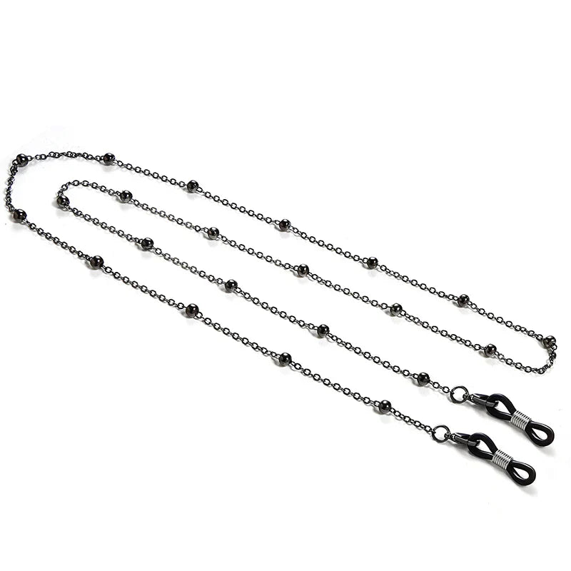 JWER Fashion Woman Sunglasses Chain Cylinder Bead Chain Anti-Falling Glasses Eyeglasses Cord Necklace Mask Chain for Women Gifts