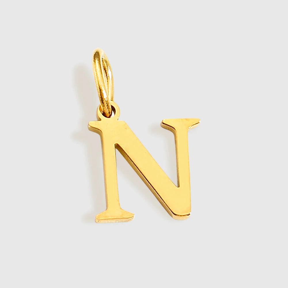 Initial Alphabet Pendant Stainless Steel Charms for Making Necklace Minimalism DIY Accessories Gift Women's Jewelry Wholesale