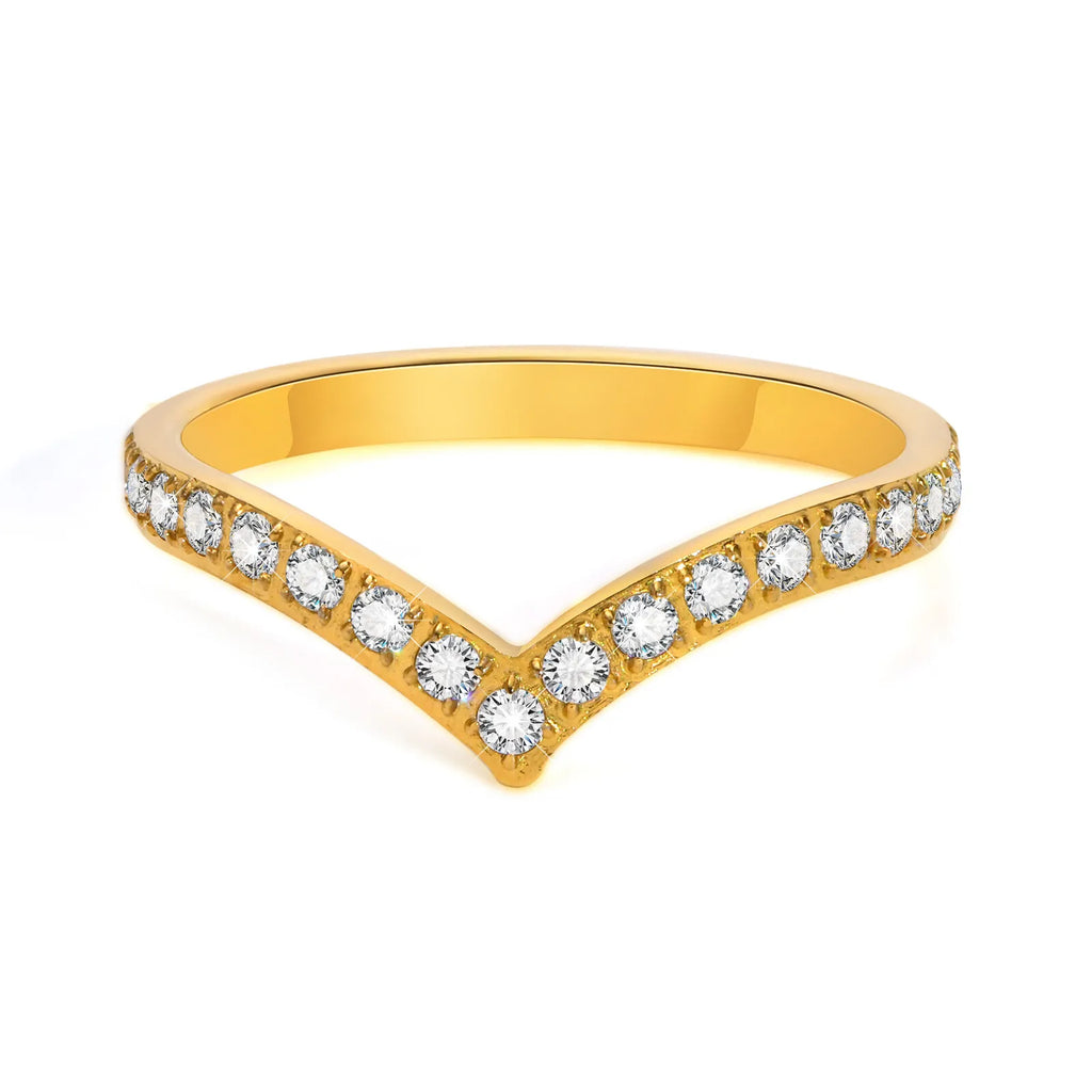Simple Chevron V Shape Ring or Party 316L Stainless Steel Fashion Jewelry Rings For Women