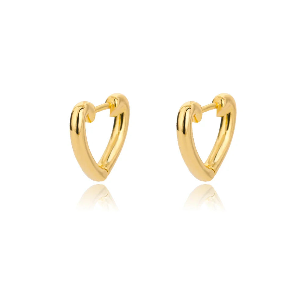 Stainless Steel Heart Earrings For Women Gold Color Fashion Zircon Love Heart Drop Earring Wedding Aesthetic Jewelry Gift 2023