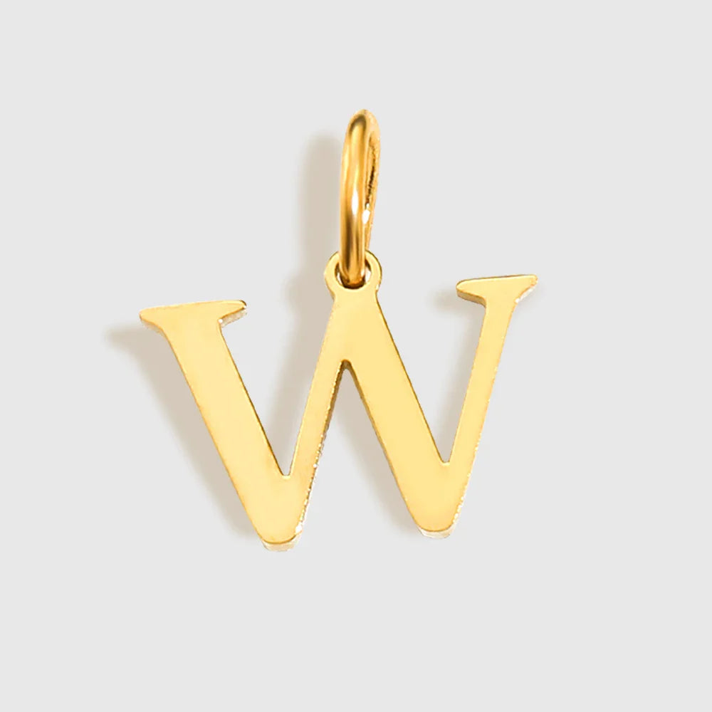 Initial Alphabet Pendant Stainless Steel Charms for Making Necklace Minimalism DIY Accessories Gift Women's Jewelry Wholesale