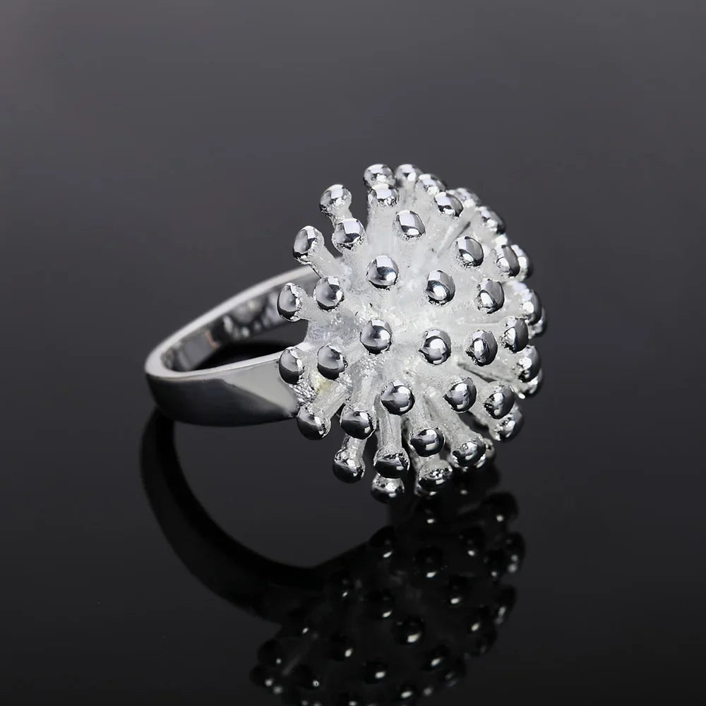 925 Sterling Silver Engagement Rings For Women Ladies Vintage Luxury Fine Jewelry Accessories Gifts Jewellery