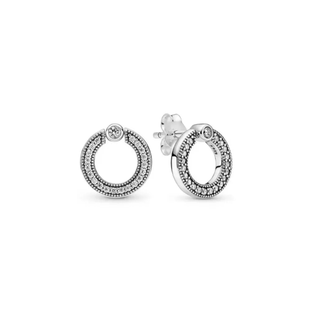 Christmas Gift Hot Selling 925 Silver Blue Stone Flower Stud Earrings Fit Women's Festival Exquisite Charm Jewelry Gifts