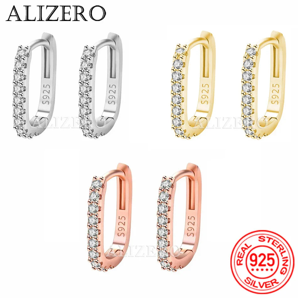 High-quality 925 Sterling Silver Crystal Fashion Circle Hoop Earrings for Woman Wedding Party Gift Street Versatile Jewelry