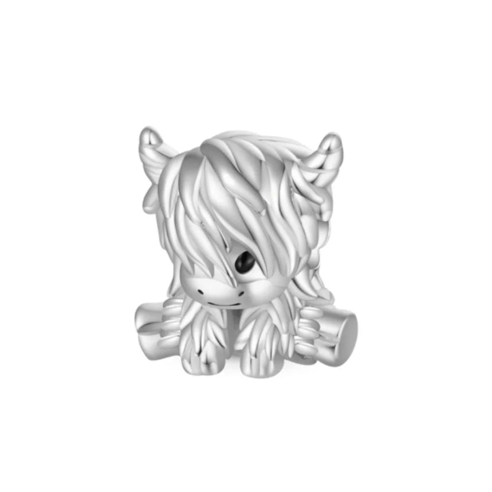 2026 925 Silver Flower, Butterfly, Highland Cow, Motorcycle Pendant Fit European Original Bracelet DIY Jewelry Exquisite Jewelry