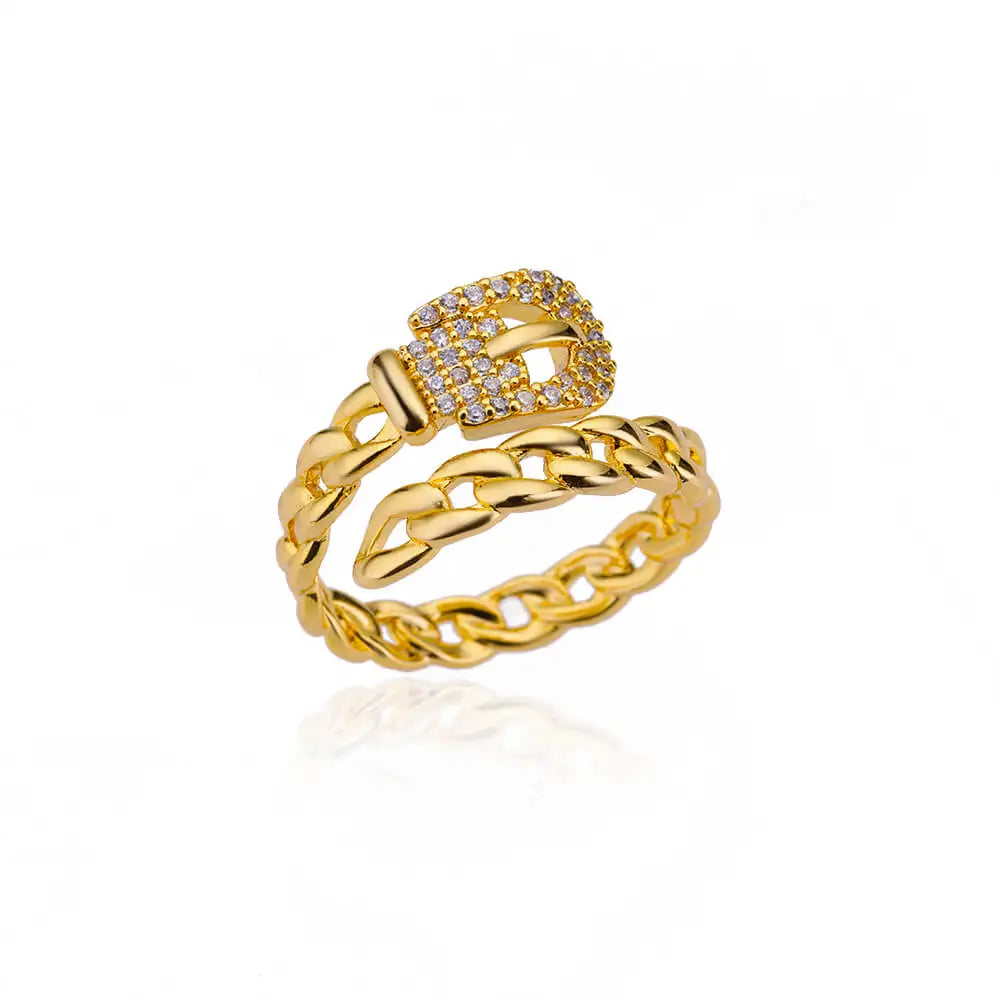 Zircon Stone Rings for Women Stainless Steel Gold Color 2024 New Trend Wedding Ring Jewelry Gift bague femme anillos mujer