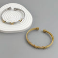 Original double-layer steel wire cross gold-plated stainless steel women's bracelet, waterproof and rust-free, couple bracelet