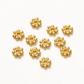 20pcs 14K 18K Gold Color Daisy Spacer Beads Mini Brass Spacer Beads Charms Pendants for DIY Bracelet Necklace Jewelry Making