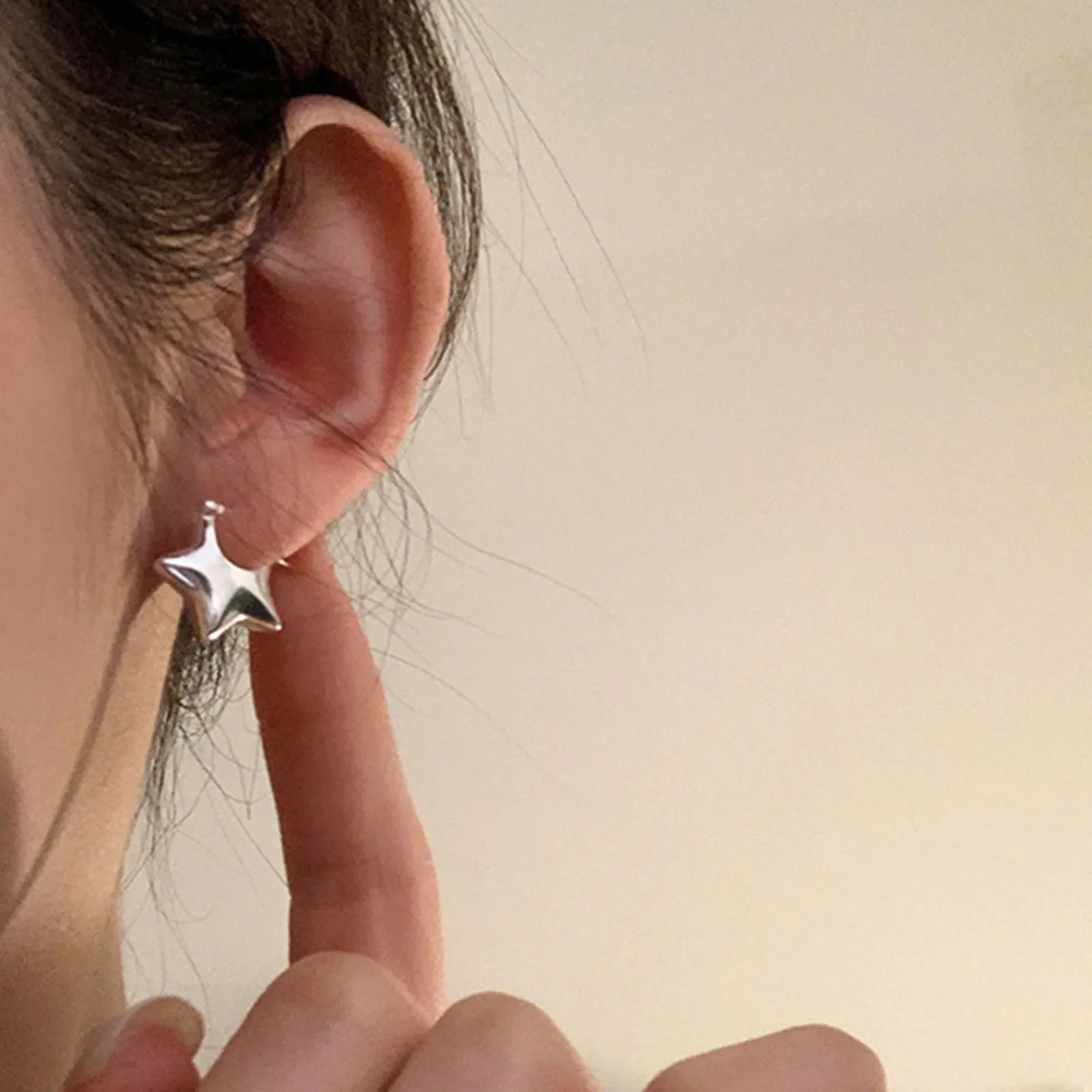 925 Sterling Silver Vintage Simple Star Earrings For Women Trendy Earring Jewelry Prevent Allergy Party Accessories Gift