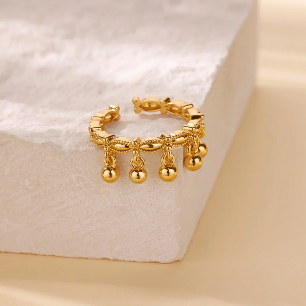 Stainless Steel Chunky Wide Rings For Women Vintage Gold Color Geometric Open Finger Ring Fashion Minimalist Jewelry Gift Femme