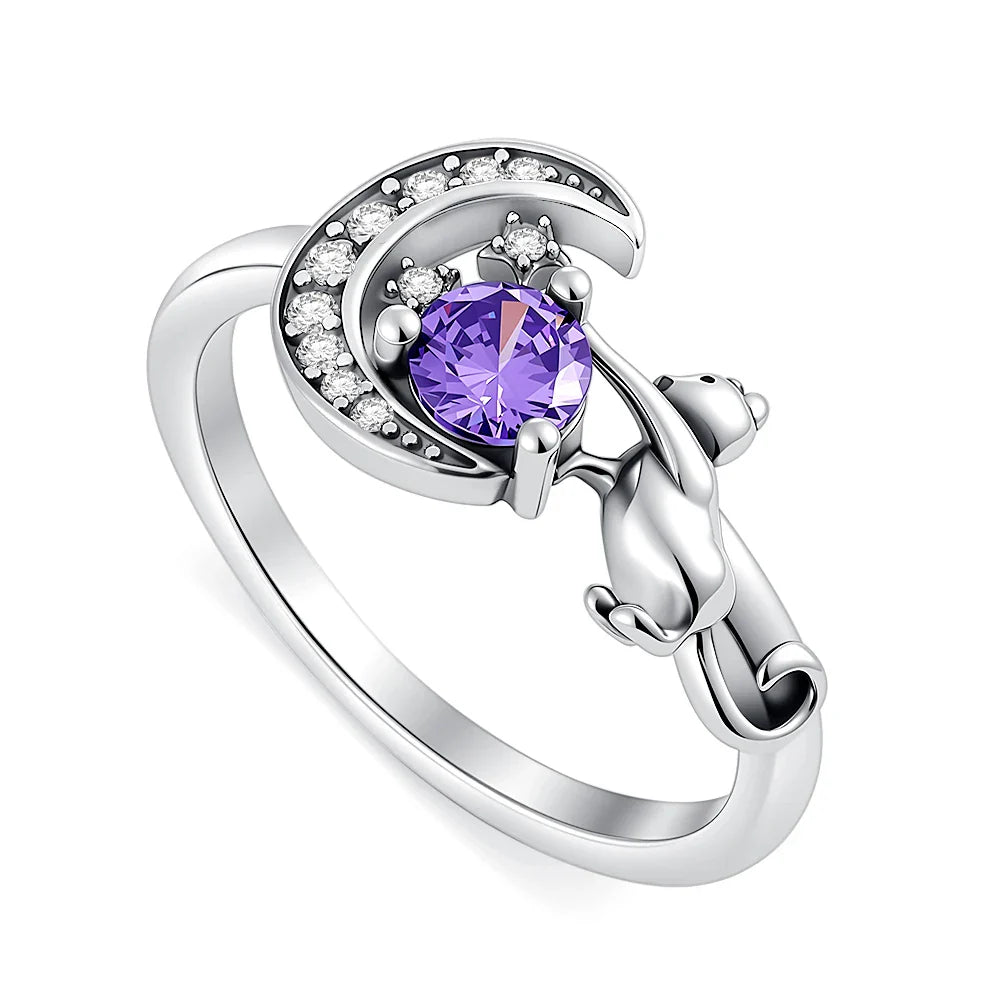 2026 Hot Selling 925 Silver Cute Puppy Flower Elephant Clover Ring Suitable for Wedding Rings, Jewelry Gifts