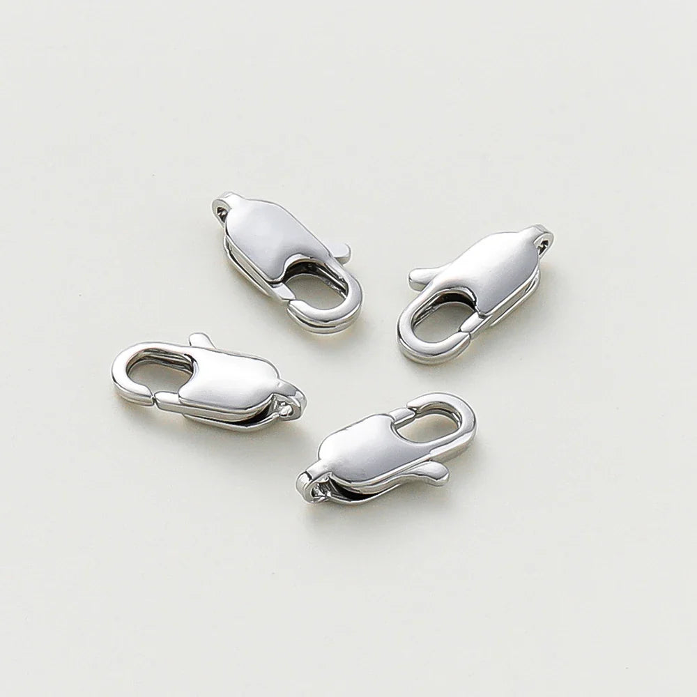 10pcs/lot 14K 18K Gold Plated Lobster Clasps Jump Rings End Chain Connector Hooks For DIY Necklace Bracelet Making Components