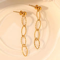 Stainless Steel Earrings Personality Irregular circle Long Fashion Simplicity High-end Sense Dangle Earrings For Women Jewelry