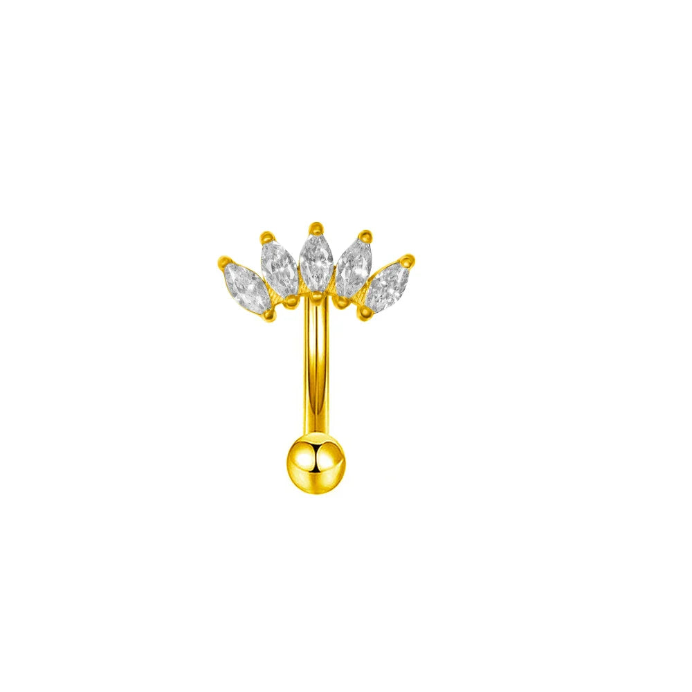 Rook piercing Butterfly Ear Cartilage Eyebrow Tragus Helix Piercing Stud Curved barbell Wholesale Body  Jewelry