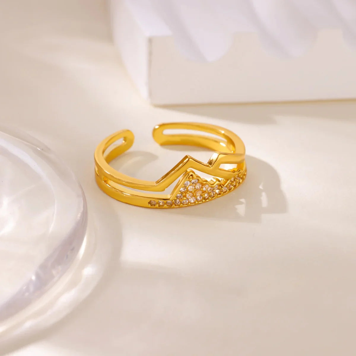 Fashion Pink Heart Zircon Rings for Women Gold Color Stainless Steel Imitation Pearl Ring Elegant Aesthetic Wedding Jewelry Gift