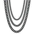 3.5-7MM Stainless Steel Necklaces For Men Punk Gold Color Cuban Link Chain Women Hip Hop Fashion Jewelry Accessories 45-70CM