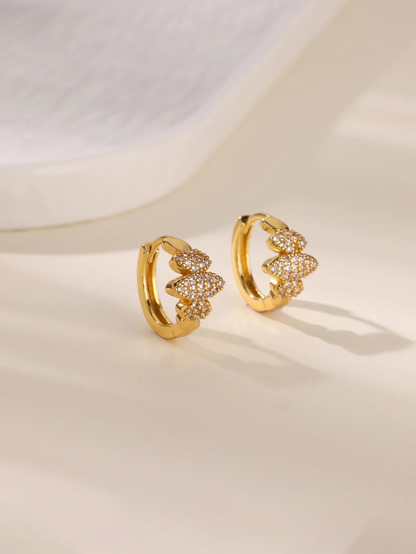 Elegant Zircon Bow Earrings For Women Stainless Steel Gold Color Bowknot Earrings Luxury Wedding Waterproof Jewelry Gift