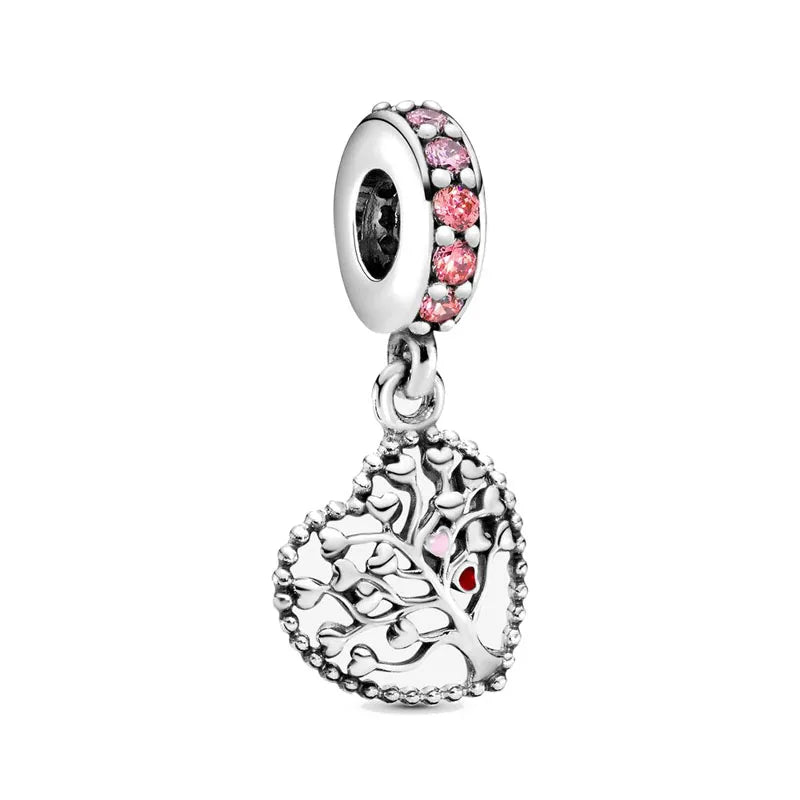2026 New S925 Silver Robot Cross Digital Pendant, Suitable for Original Bracelets, DIY Accessories, Women's Charm Jewelry Gifts