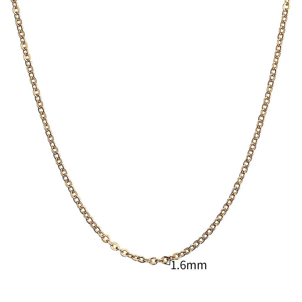 Figaro Chain Necklace Stainless Steel Link Gold Color Choker Necklace Layered Women Girls 14"  18" 20" 24"