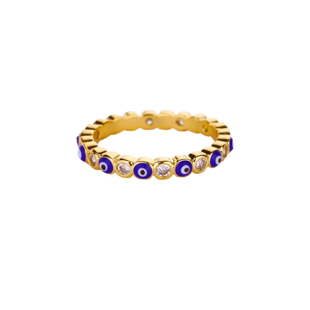 Colorful Tiny Round Rings For Women Stainless Steel Gold Color Adjustable Wedding Ring Luxury Aesthetic Jewlery Couple Gift