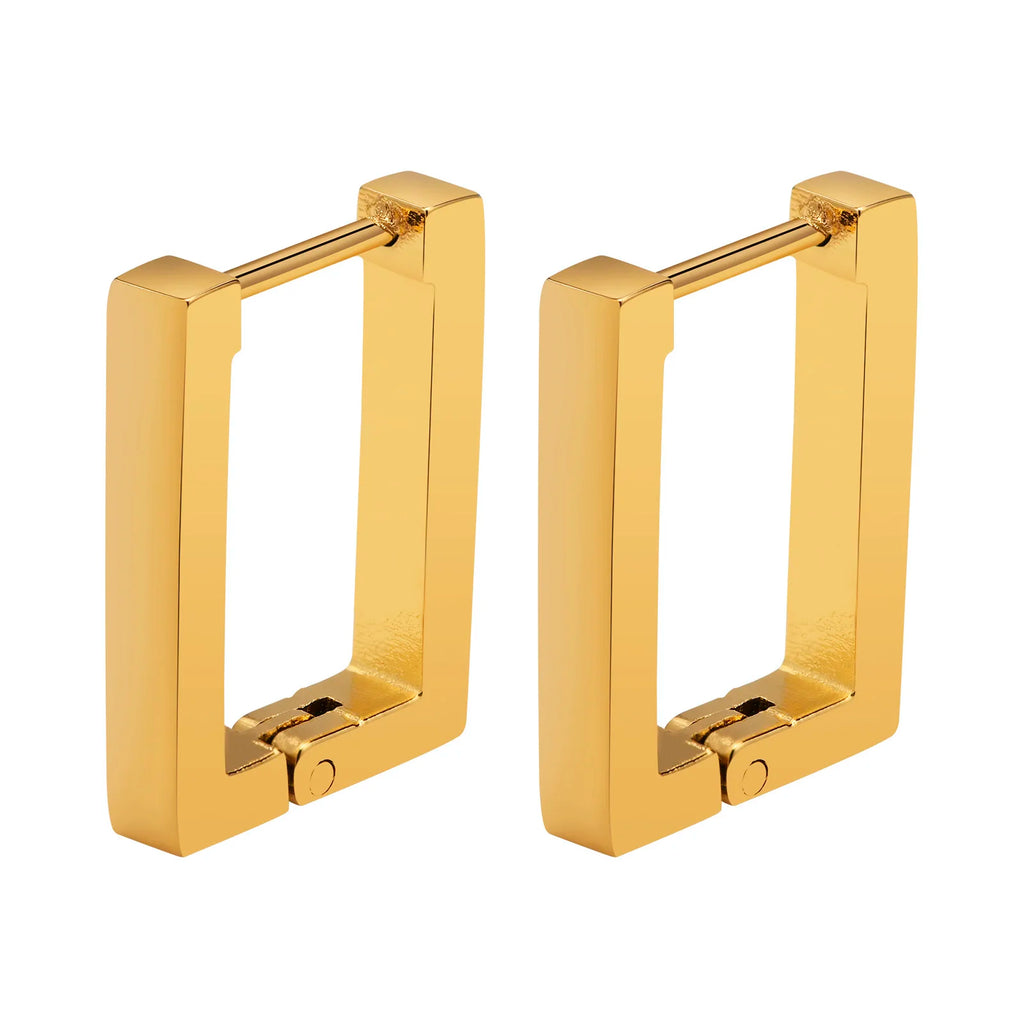 Stylish Geometric Hoop Earrings for Womens Girls Stainless Steel Minimalist Elegant Earings