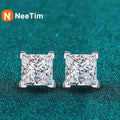 NeeTim 1ct D Color Moissanite Stud Earrings For Women Luxury Jewelry Original 925 Sterling Diamond Wedding Party Earring Gift