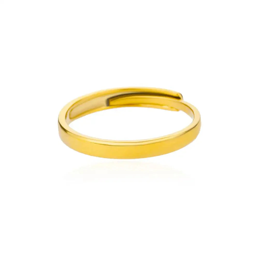 Minimalist Stainless Steel Rings For Women Gold Color Adjustable Finger Rings Fashion Wedding Waterproof Jewelry Gift