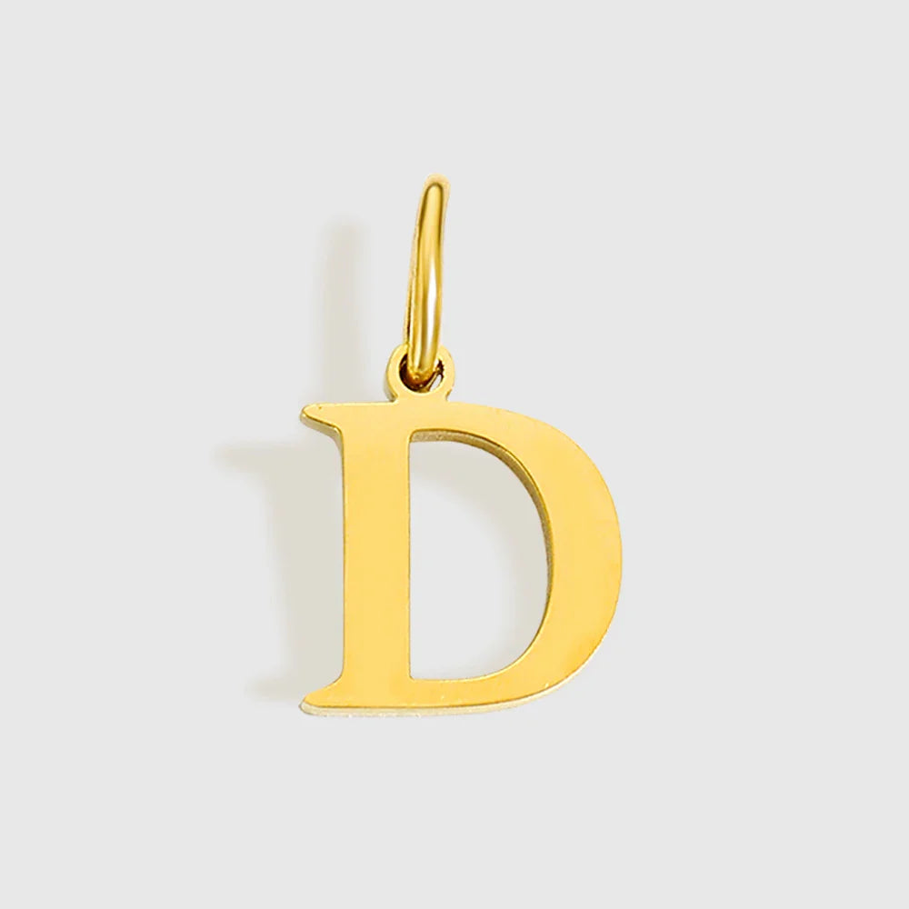 Initial Alphabet Pendant Stainless Steel Charms for Making Necklace Minimalism DIY Accessories Gift Women's Jewelry Wholesale