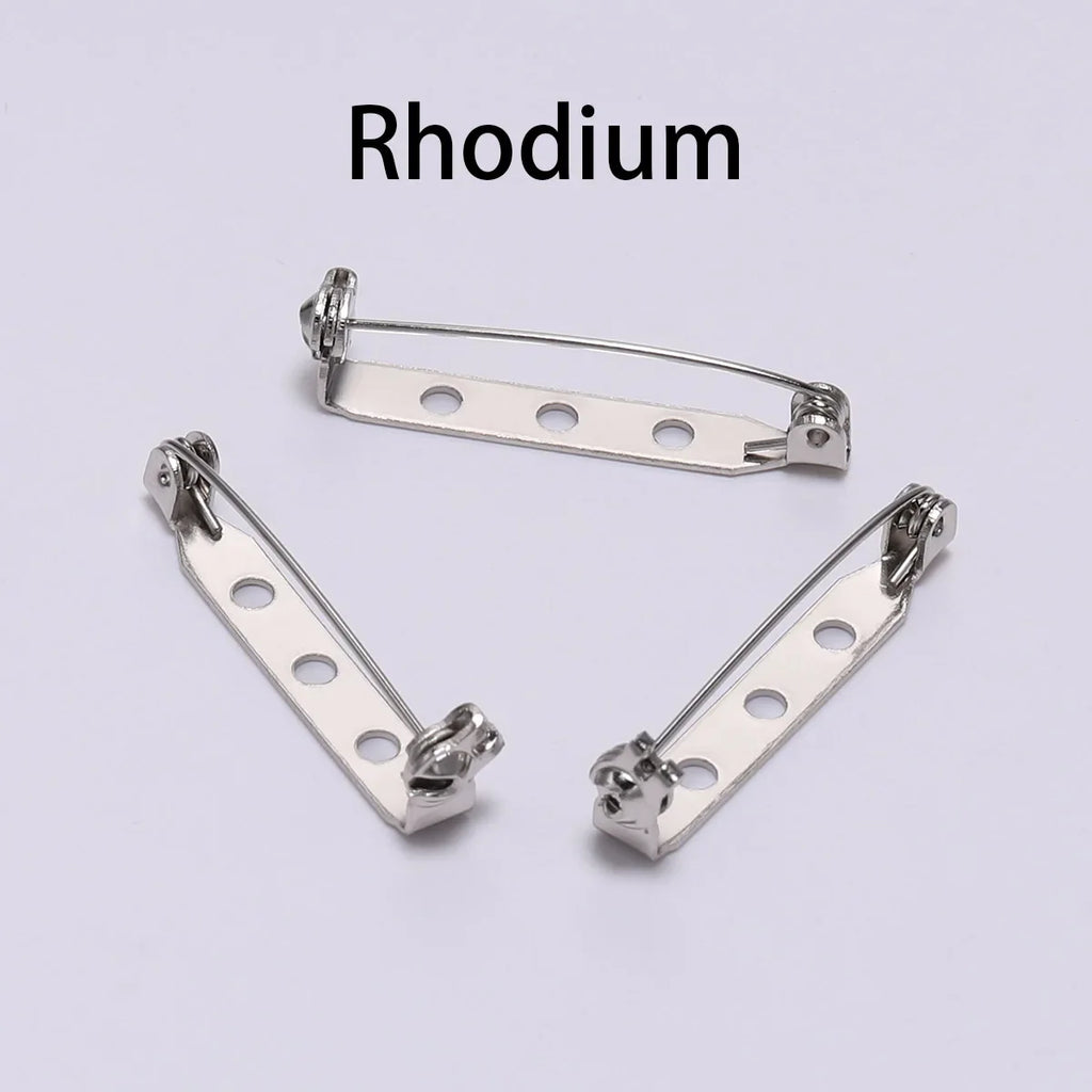 20-50pcs 20 25 32 38mm Brooch Clip Base Pin Blank Safe Lock Brooch Pin Base Badge Holder For DIY Jewelry Making Finding Supplies