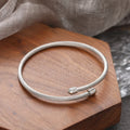 woiwoi Stainless Steel Bracelets Vintage Fashion Simplicity Temperament Decals Wires Metal Bracelet For Women Jewelry Gifts